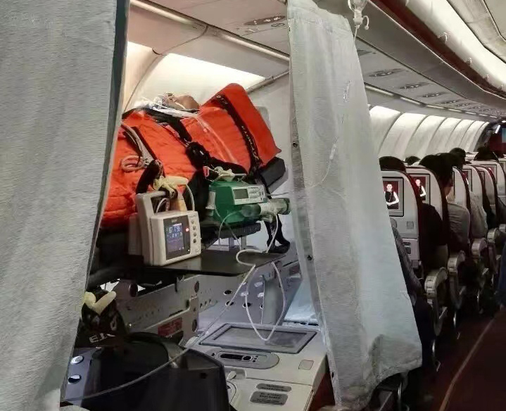 开鲁县跨国医疗包机、航空担架
